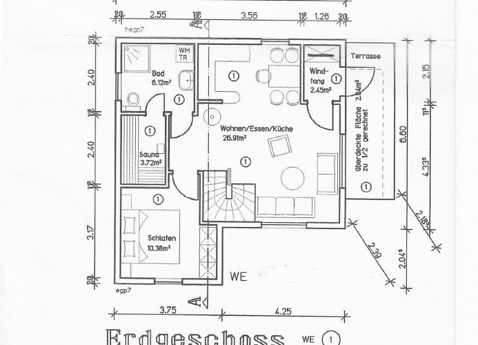 FerienBlockhaus - Grundriss Erdgeschoss