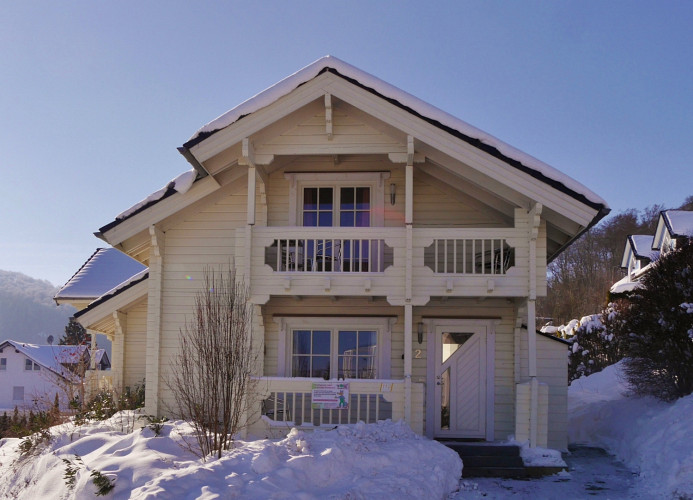 FerienBlockhaus - Hausansicht Winter