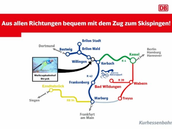 DEUTSCHE BAHN - SONDERFAHRPLAN ZUM SKISPRINGEN