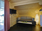 Ferienblockhaus Wohn/Schlafzimmer mit Schlafcouch OG