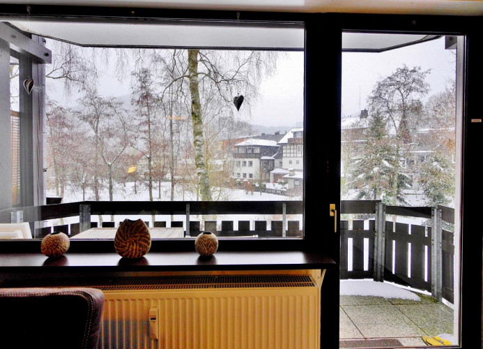 Fewo Nelly am Kurpark - Kurparkblick im Winter