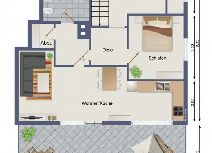 Grundriss - Fewo Haus Bellevue****