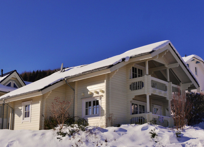 FerienBlockhaus - Hausansicht im Winter