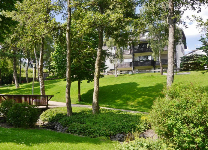 Fewo Nelly am Kurpark - Blick zum Haus